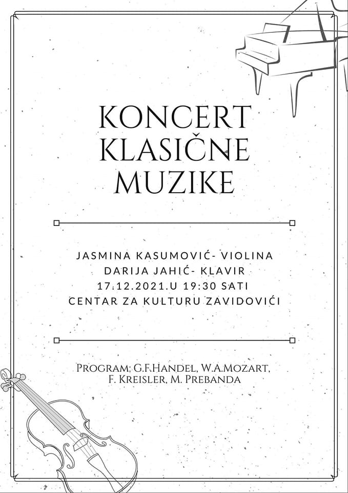 Koncert klasične muzike u Centru za kulturu