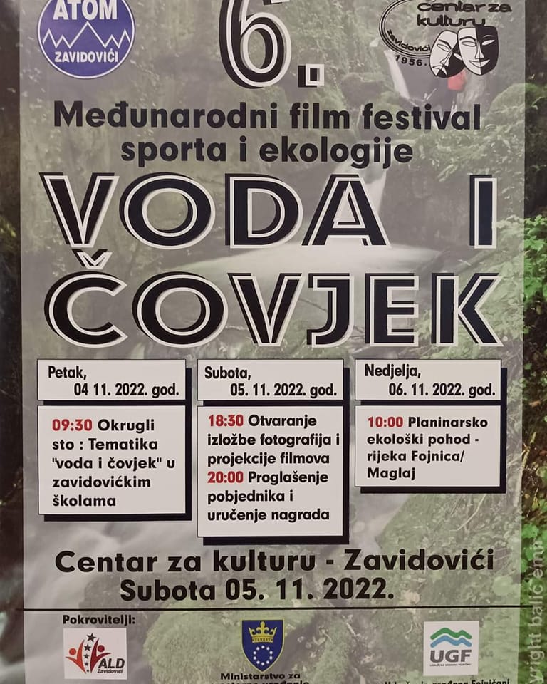 Završen 6. Međunarodni film festival ekologije i sporta „Voda i čovjek“.