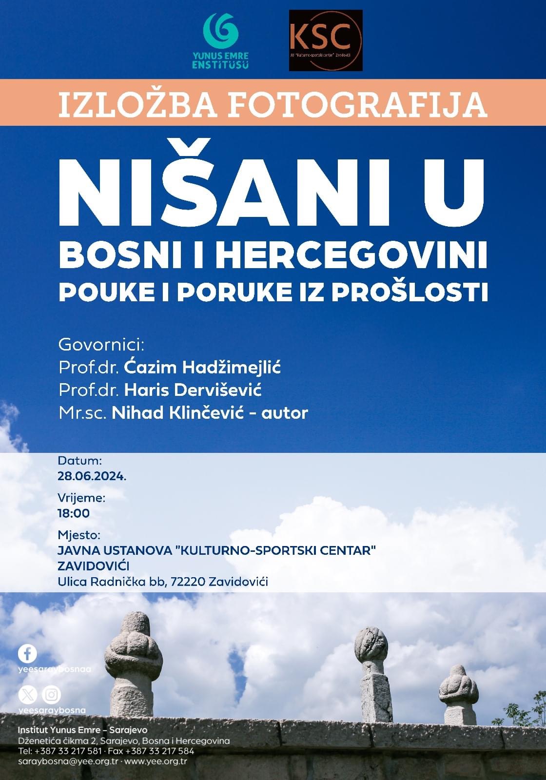 Izložba fotografija pod nazivom “Nišani u Bosni i Hercegovini” u holu Kulturno-sportskog centra