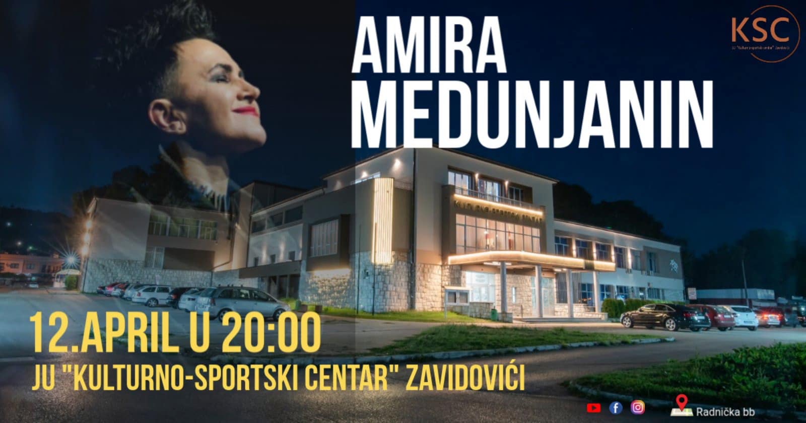 Muzička diva Amira Medunjanin u Kulturno-sportskom centru